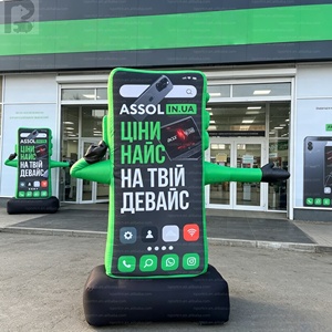 Gigantesque figurine gonflable publicitaire en forme de smartphone pour exposition de technologie/magasin - Product Image 1