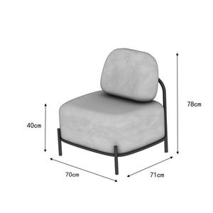Conjunto de Sillones de Estilo Nórdico para Sala de Estar, Silla de Recepción Creativa de Tela de Solon Store - Product Image 6
