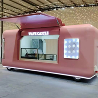 Camion de restauration mobile en fibre de verre durable et personnalisé, entièrement équipé, pour la restauration en plein air