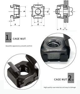 Thép Không Gỉ 304 Đen M5 M6 Gắn Vít Và Lồng Nuts Cho Máy Chủ <span class=keywords><strong>Rack</strong></span> Và Tủ Lắp Ráp Vít Bolt - Product Image 2