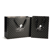 Sac en papier rose de luxe écologique et recyclable, imprimé avec logo personnalisé, avec poignée en ruban laminé, emballage très demandé