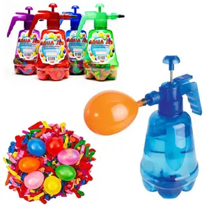 Açık oyuncak taşınabilir su balon bomba püskürtücü pompası tuvalet dolum şişesi pompası su balon