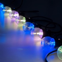 Guirlande LED numérique DC24V, transparente laiteuse, 50 mm, avec pixels RGB RGBW, pour la décoration de festivals