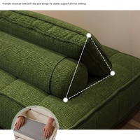 Vente directe usine – Canapé en tissu chenille Piémont, style vintage, modulaire, librement combinable, style décontracté, garni de mousse haute densité