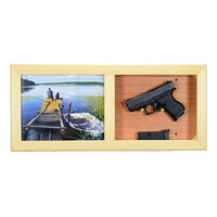 Support mural flottant pour bureau Boîte de rangement dissimulée Cadre décoratif Clés Portefeuille Stockage caché Affichage Utilisation Art Style Hommes Idées cadeaux