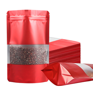 Sac zip-lock de couleur mate avec logo personnalisé sac en plastique réutilisable de qualité alimentaire avec fenêtre pour <span class=keywords><strong>l</strong></span>'emballage de fruits secs à base de noix - Product Image 2