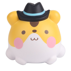 Juguete Antiestrés de Espuma de Poliuretano con Forma de Ardilla de Dibujos Animados con Sombrero de Vaquero, de Rebote Lento, para Niños de 2 a 4 Años, Unisex - Product Image 1