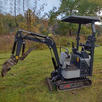 PENGIRIMAN GRATIS EPA/EURO 5 Mesin Mini Excavator 1.0ton 1.6ton 1.8ton Penggali Mini Mikro Kebun 1Ton Mini Excavator