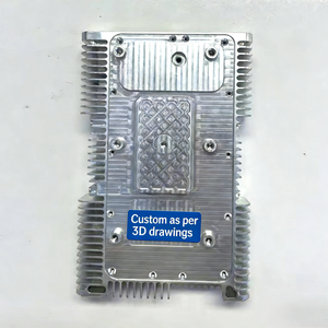 CNC Machined Aluminum Planed Fin Heat Sink High-Quality Custom Aluminum 6061 Anodized Purple Red Green Blue Color Housing - Product Image 1