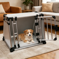 Cage pour animaux de compagnie en aluminium robuste et durable, facile à nettoyer pour une utilisation à la maison, cage pour chat, enclos pour chien intérieur et extérieur