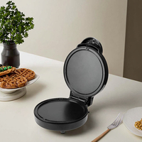 Machine à mini-donuts et gaufres électrique en aluminium 1000W, plaques antiadhésives de 20 cm de diamètre, appareil pour le petit-déjeuner