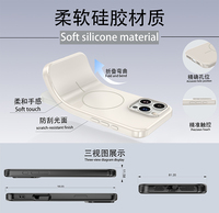Nouvelle coque de téléphone en silicone souple TPU magnétique antichoc pour iPhone 14 15 16Pro Max pour Samsung S25Ultra S24Ultra A36 A56