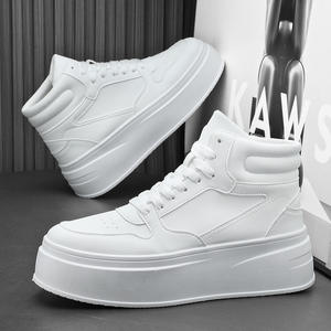 Nouvelles baskets blanches d'hiver 2023 pour hommes, style décontracté montant, rehaussantes, tendance - Product Image 2