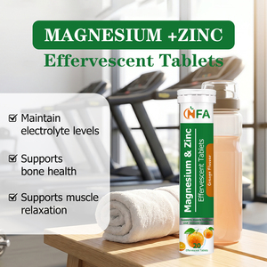 Comprimés effervescents de magnésium et de zinc en gros d'usine, sans lactose, pour maintenir les niveaux d'électrolytes, suppléments à base de plantes - Product Image 4