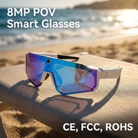 Lunettes de soleil intelligentes de sport SANVNET SNT SOLIS 2026 avec caméra 8MP, verres polarisés, pour le cyclisme sur route, lunettes intelligentes IA pour hommes