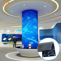 Pantalla Flexible LED Módulo de panel de pared Pantalla LED flexible curvada para automóvil