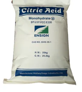 TTCA/Ensign Wholesale citric acid monohydrate anhydrous 8-40 30-100 mesh powder