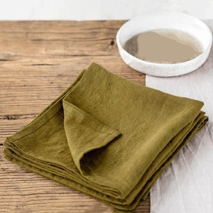 Servilletas de tela de lino y algodón para cocina, servilletas de tela verde oliva personalizadas para cóctel, cena, Navidad, fiesta, boda, restaurante - Product Image 1
