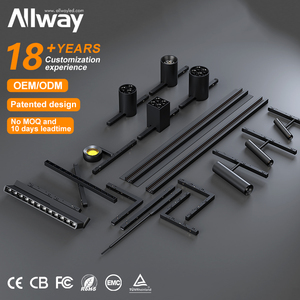 Producto ALLWAY, Sistema de Iluminación LED de Riel Magnético de Aluminio, Mini, Negro, 6w 8w 48v, Luces LED de Techo COB - Product Image 1