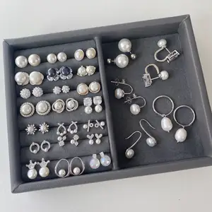 2023 корейские роскошные серебряные золотые украшения из серебра 925 пробы Серьги-кольца с пресноводным жемчугом женские модные серьги для женщин