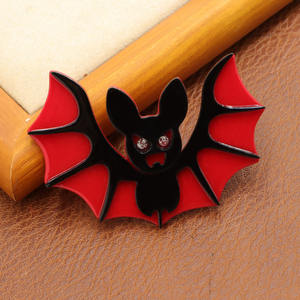 Multi Styles Fashion Jewelry Festival Accessoires Femme Dress <span class=keywords><strong>up</strong></span> Spooky Spider Cat Halloween Bat Brooch - Product Image 6