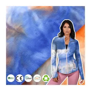 Custom Tie Dye Fluwelen Anti Pilling 240gsm Super Zacht 100 Polyester Fleece Stof Voor Kleding