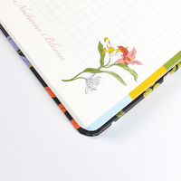 Carnet spirale A5 YPS rétro à motifs floraux avec planning mensuel/hebdomadaire, 100 feuilles, impression numérique - Cadeau idéal pour l'écriture et le journaling