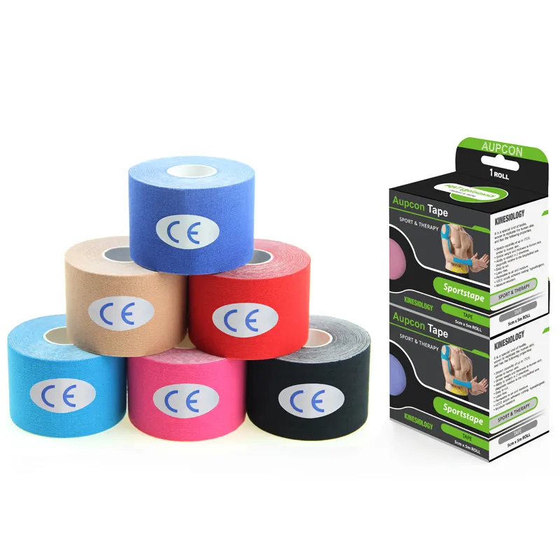 Impermeable cinta de kinesiología CE aprobado deportes atléticos cinta Kinesiotape con caja individual