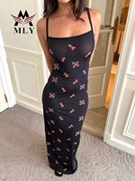 Robe de plage tendance décontractée à imprimé floral, bretelles spaghetti, fente haute, cache-maillot de bain, maillot de bain et vêtements de plage personnalisés sous marque privée
