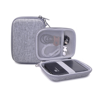 Organisateur de câbles, étui de rangement pour écouteurs, pour voyage, étui zippé portable, étanche, pochette pour chargeur avec poche en filet