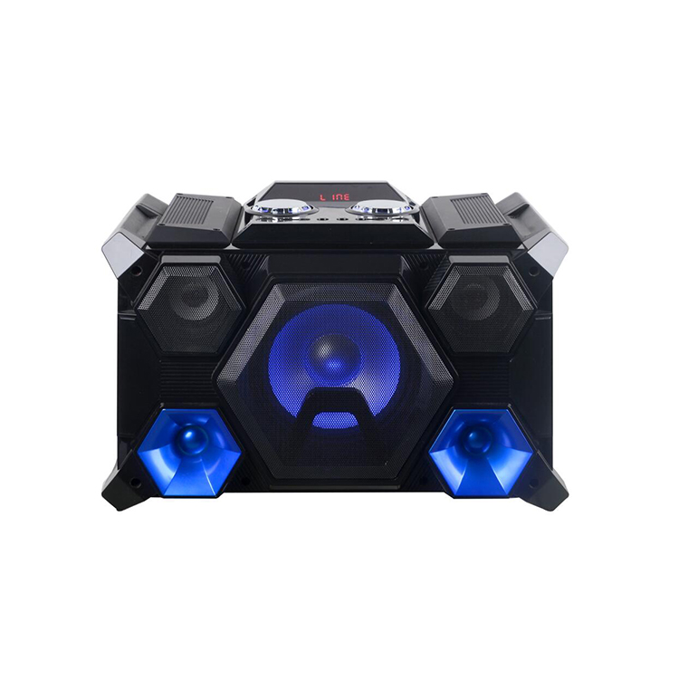 Линге 8 дюймов * 1 100W Крытый караоке звук динамик портативный громкоговоритель с мега бас и USB кард-ридер для домашнего кинотеатра