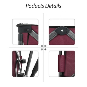 KingGear - Carrito Plegable de Acero Inoxidable para Playa y <span class=keywords><strong>Camping</strong></span>, con Malla, para Exteriores, con Puerta Trasera, OEM - Product Image 6