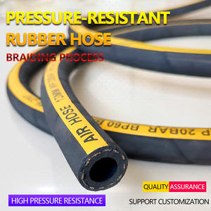 Noir WP. Tuyau d'air en caoutchouc <span class=keywords><strong>haute</strong></span> <span class=keywords><strong>pression</strong></span> tressé en nylon 20 <span class=keywords><strong>bars</strong></span> <span class=keywords><strong>300</strong></span> PSI - Product Image 5