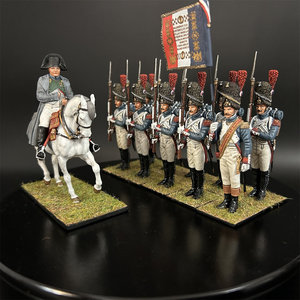 Wholesale Hand-Painted Alloy Napoleon &amp; French Imperial Guard Miniature Set, Napoleonic Wars Historical Diorama Pweter <strong>Soldiers</strong> - Product Image 1