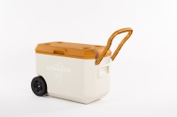 Glacière 38L avec poignées télescopiques et roues robustes, résistante aux fuites, pour le barbecue en plein air, le camping, la pêche, les voyages