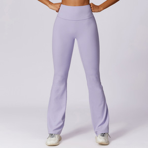 Leggings de gymnastique de yoga pour <span class=keywords><strong>femme</strong></span> en gros taille haute évasée pantalons de sport de danse décontractés vêtements de sport d'entraînement de fitness pour <span class=keywords><strong>femme</strong></span> - Product Image 6