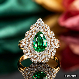 Anillo de diamantes de corte brillante con piedra preciosa en forma de pera, de oro macizo S925/10K/14K/18K, cultivada en laboratorio, calidad VVS-VS, joyería de moda. - Product Image 3