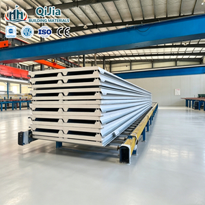 Panneau sandwich en polyuréthane ignifuge pour l'utilisation en mur extérieur de hangar préfabriqué - Product Image 3