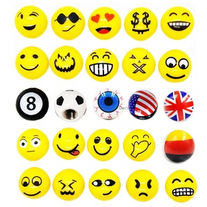 Nụ cười hạnh phúc khuôn mặt biểu hiện bóng hình dạng nhãn cầu lốp van Thân mũ USA cờ van Bìa - Product Image 2