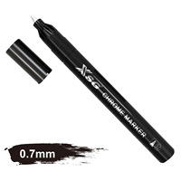 Marqueur de peinture à l'huile effet miroir chromé argenté, pointes de 3 mm/1 mm/0,7 mm, haute brillance réfléchissante pour signature DIY, modélisme métallique et artisanat