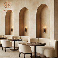 Ensemble de meubles de restaurant en bois rond et courbé, comprenant un canapé, une table et des chaises, pour café et salon de thé