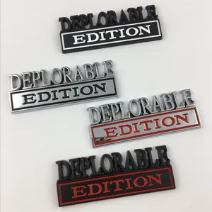 Custom Metal Deplorable EDITION Trunk Fender Decal Sticker Emblem badge