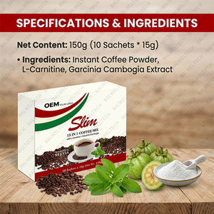 Café Instantáneo en Polvo 15 en 1, Sabor Suave, Mocha Negro, Chocolate Dulce, en Bolsa/Caja, Adelgazante - Product Image 6