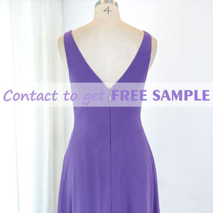 Vestido de Noche Elegante Morado con Abertura en las Piernas y Pliegues para Graduación, Talla Grande, para Mujer, Vestidos Largos de Dama de Honor - Product Image 6
