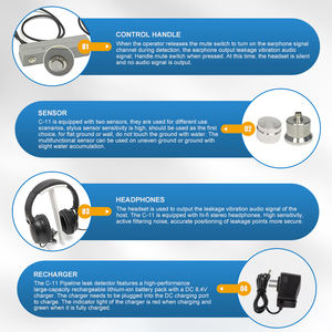 Localisateur de tuyaux souterrains en PVC Kit de détection de fuite de <span class=keywords><strong>piscine</strong></span> Détecteur de fuite de capteur d'eau pour la maison Détecteurs de fuite d'eau Détecteur - Product Image 6