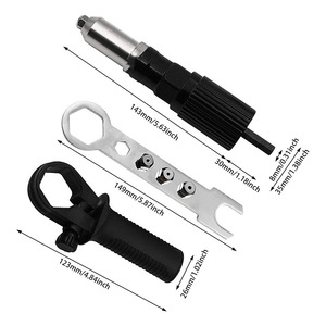 Adaptador de pistola remachadora eléctrica, cabezal de conversión, núcleo de engranaje de acero inoxidable para herramientas de remachado. - Product Image 4