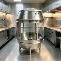 Four à rôtir de volaille professionnel robuste à poser au sol en acier inoxydable, équipement commercial pour rôtir le canard pour cuisine d'hôtel