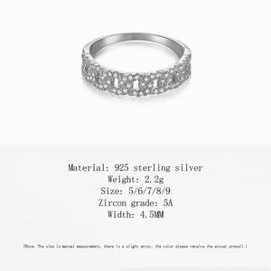 Anel de Prata Esterlina 925 Banhado a Ouro 18k com Zircônia 5A para Noivado e Compromisso – Joia Feminina Delicada para Presente de Casamento - Product Image 6