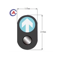 Signalisation LED pour passage piéton, bouton poussoir magnétique, protection IP65, alimentation solaire ou secteur pour piétons