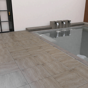Les carreaux de jardin antidérapants Matt ressemblent à des murs et des carreaux de sol <span class=keywords><strong>en</strong></span> bois Carreaux de porcelaine mats <span class=keywords><strong>en</strong></span> <span class=keywords><strong>pierre</strong></span> 600*600*20mm - Product Image 2